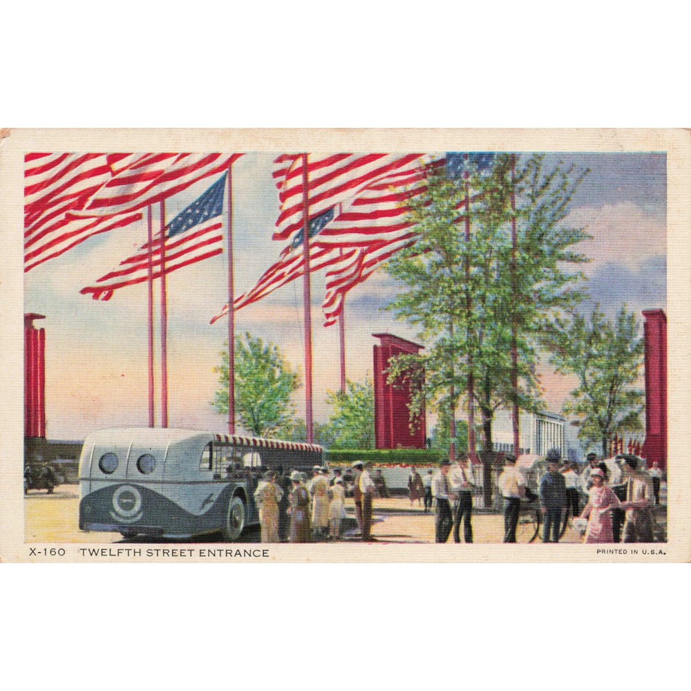1934 Century of Progress Chicago Worlds Fair Vintage Travel Postcard - Picture 1 of 2